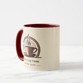 Modernes Minimal Coffee Shop beruflich Tasse (Vorderseite Links)