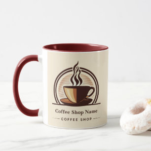 Modernes Minimal Coffee Shop beruflich Tasse