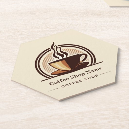 Modernes Minimal Coffee Shop beruflich Untersetzer (angewinkelt)