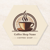 Modernes Minimal Coffee Shop beruflich Untersetzer (Vorderseite)