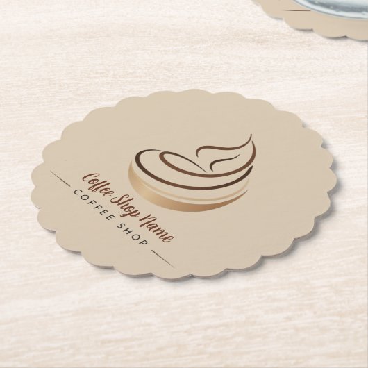 Modernes Minimal Coffee Shop beruflich Untersetzer (angewinkelt)