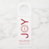 Modernes Minimal Corporate Weihnachtsgeschenk. Flaschenanhänger (Vorderseite)