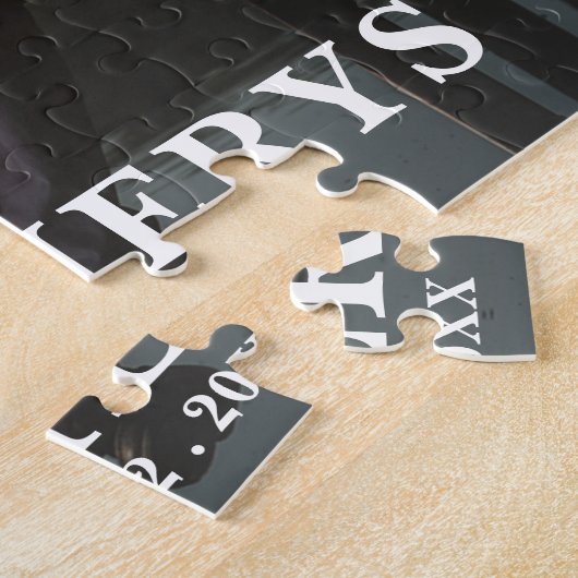 Modernes Minimal Couple Foto Puzzle (Seite)