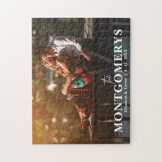 Modernes Minimal Couple Foto Puzzle (Vertikal)