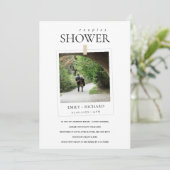 MODERNES MINIMAL-CUSTOM-FOTO-COUPLES SHOWITE EINLA DANKESKARTE (Stehend Vorderseite)