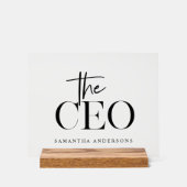 Modernes Minimal Der CEO Black Acrylschild (Vorderseite)