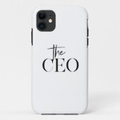 Modernes Minimal Der CEO Black Case-Mate iPhone Hülle (Rückseite)