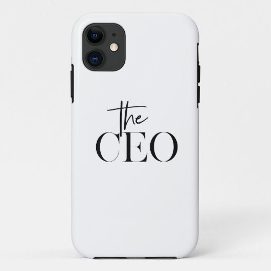 Modernes Minimal Der CEO Black Case-Mate iPhone Hülle (Rückseite)
