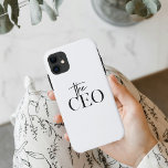 Modernes Minimal Der CEO Black Case-Mate iPhone Hülle<br><div class="desc">Modernes Minimal Der CEO Black</div>