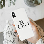 Modernes Minimal Der CEO Black Case-Mate iPhone Hülle<br><div class="desc">Modernes Minimal Der CEO Black</div>