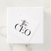 Modernes Minimal Der CEO Black Geschenkanhänger (Beispiel)