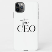 Modernes Minimal Der CEO Black iPhone Hülle (Rückseite)