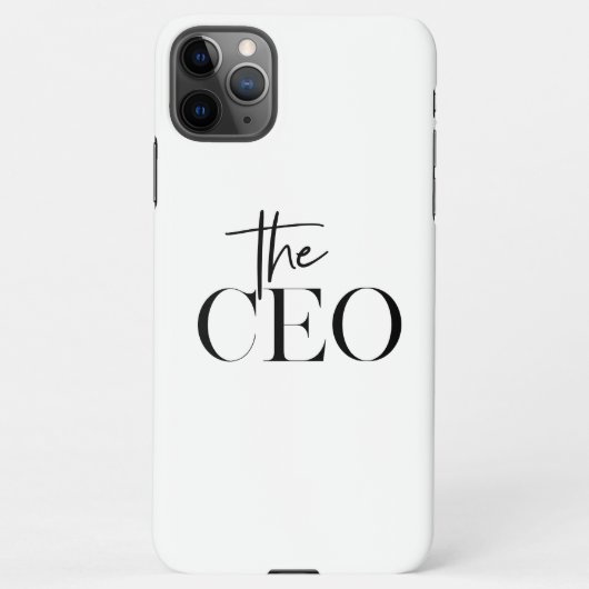 Modernes Minimal Der CEO Black iPhone Hülle (Rückseite)