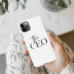 Modernes Minimal Der CEO Black iPhone 11Pro Max Hülle<br><div class="desc">Modernes Minimal Der CEO Black</div>