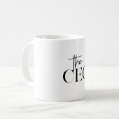 Modernes Minimal Der CEO Black Kaffeetasse (Vorderseite Links)