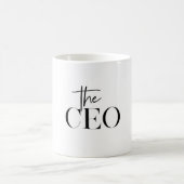 Modernes Minimal Der CEO Black Kaffeetasse (Mittel)