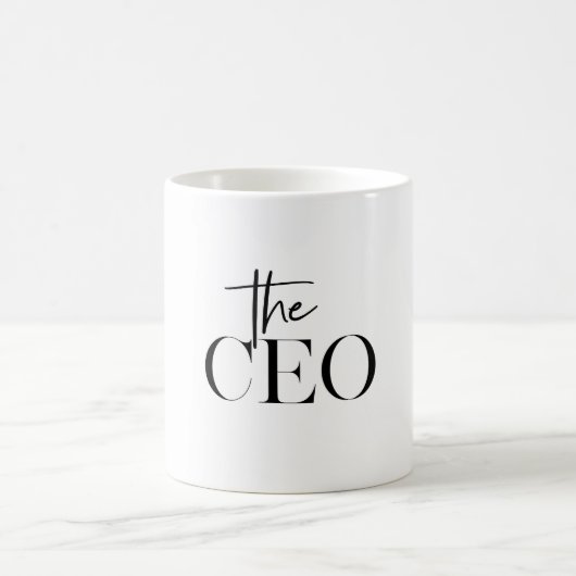 Modernes Minimal Der CEO Black Kaffeetasse (Mittel)