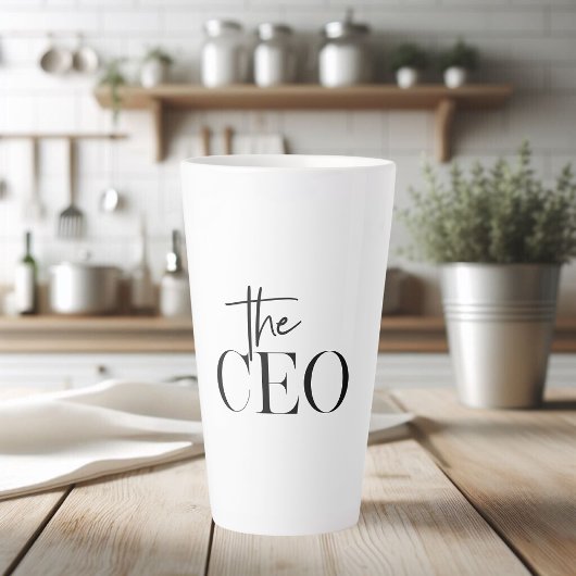 Modernes Minimal Der CEO Black Milchtasse