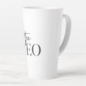 Modernes Minimal Der CEO Black Milchtasse (Rechte Ecke)