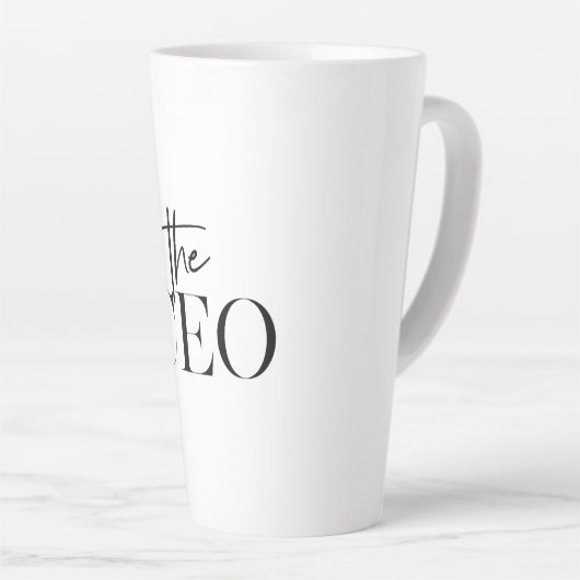 Modernes Minimal Der CEO Black Milchtasse (Rechte Ecke)