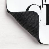 Modernes Minimal Der CEO Black Mousepad (Ecke)