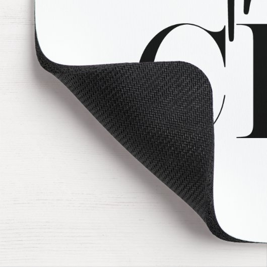 Modernes Minimal Der CEO Black Mousepad (Ecke)