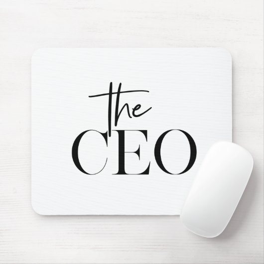 Modernes Minimal Der CEO Black Mousepad (Mit Mouse)
