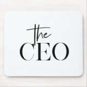Modernes Minimal Der CEO Black Mousepad (Vorne)