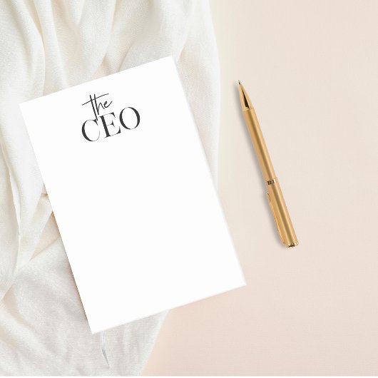 Modernes Minimal Der CEO Black Post-it Klebezettel