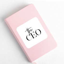 Modernes Minimal Der CEO Black Quadratischer Aufkleber