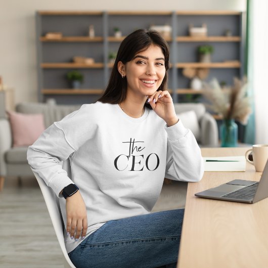 Modernes Minimal Der CEO Black Sweatshirt
