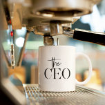 Modernes Minimal Der CEO Black Zweifarbige Tasse<br><div class="desc">Modernes Minimal Der CEO Black</div>