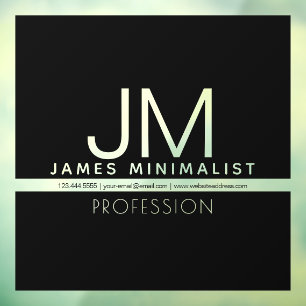 Modernes Minimal-Design   Schwarz & Transparent, Fensteraufkleber