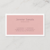 Modernes Minimal Design Sleek Schlicht Elegant Tre Visitenkarte (Rückseite)