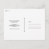 Modernes Minimal-Diamant-Foto-Hochzeit rettet das  Ankündigungspostkarte (Rückseite)