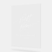 Modernes Minimal die Nacht vor der Hochzeit Willko Acrylschild (Winkel)