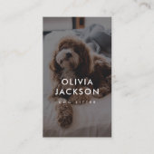 Modernes Minimal Dog Trainer Dog Sitter Visitenkarte (Vorderseite)