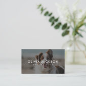 Modernes Minimal Dog Trainer Pet Sitter Visitenkarte (Stehend Vorderseite)