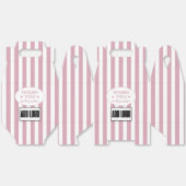 Modernes Minimal Dusty Pink Stripes Business-Logo Geschenkschachtel (Ungeklappt)