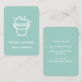 Modernes Minimal-Eimer-Logo Haussäuberung Visitenkarte (Vorne/Hinten)