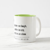 Modernes Minimal einfach zusammen Bridesmaid Gesch Zweifarbige Tasse (VorderseiteRechts)