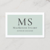 Modernes Minimal einfaches Berufliches Monogramm Visitenkarte (Vorderseite)