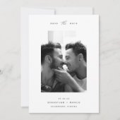 Modernes Minimal | Einfaches elegantes vertikales  Save The Date (Vorderseite)