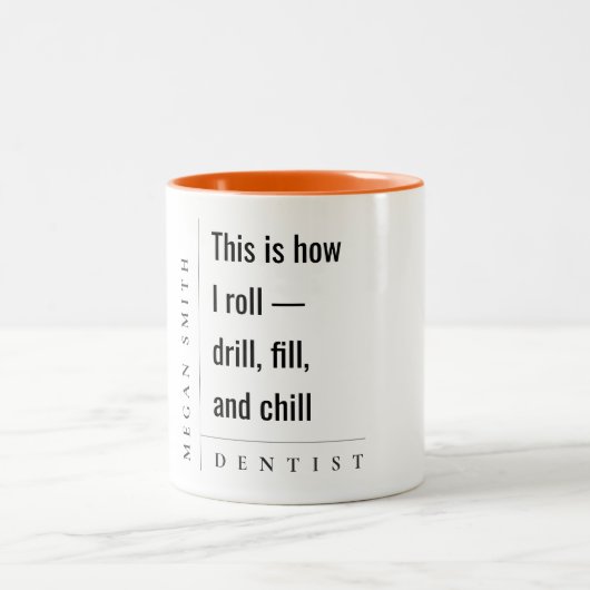 Modernes Minimal einfaches, feines, sonniges Denti Zweifarbige Tasse (Mittel)