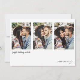 Modernes Minimal einfaches Foto Feiertagskarte