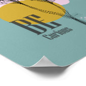 Modernes Minimal einfaches Line Art Zitat Poster (Ecke)