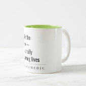 Modernes Minimal einfaches Motivierend paramedisch Zweifarbige Tasse (VorderseiteRechts)