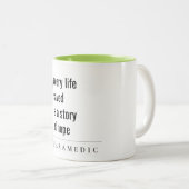 Modernes Minimal einfaches Motivierend paramedisch Zweifarbige Tasse (VorderseiteRechts)