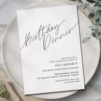 Modernes Minimal | Einfaches Script zum Geburtstag