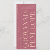 Modernes Minimal | Einzelheiten zu mehrberry Weddi Einladung (Vorderseite)